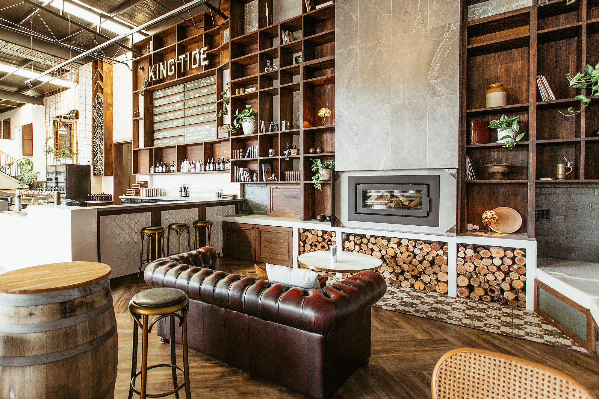 Interior photograph of King Tide Brewing by and the trees photography